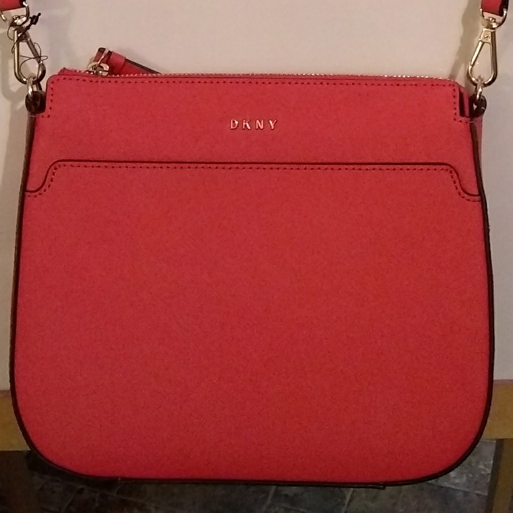 DKNY Coral color purse crossbody